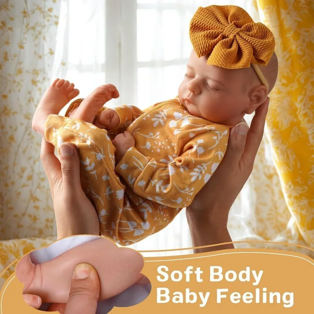 🆕20inch Full Body Silicone Vinyl Newborn Baby Poseable Limbs Levi Knit Girl
